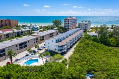 Drone View of Condos and Gulf