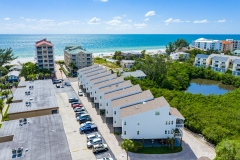 Backside of condos with Gulf